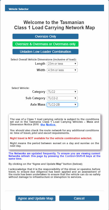 Vehicle Selector Dialog